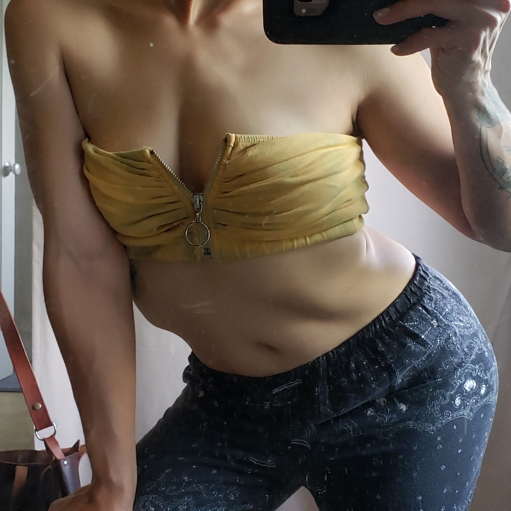 Fashion Nova tye dye bandeau top